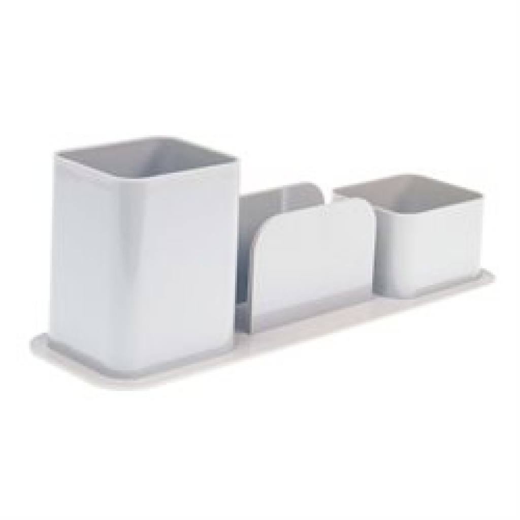 Porta Lápiz Triple Dello Gris, verde